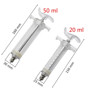 Ống Tiêm Cho Chim Ăn Thân Nhựa Ống Tiêm Nhựa Thú Y 20ML Có Thanh Thép Không Gỉ Điều Chỉnh Được - Product Image 3