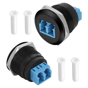 <span class=keywords><strong>Adaptateur</strong></span> fibre <span class=keywords><strong>optique</strong></span> LC vers LC à montage sur panneau OEM ODM XMSJSIY, module connecteur LC duplex à montage fixe fileté intégré, Multimode - Product Image 2