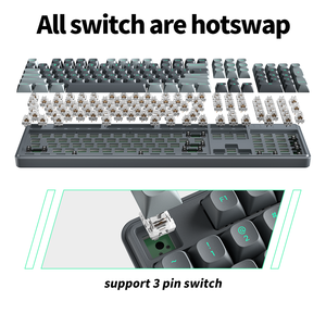 For ZT104 104-Key White RGB Backlit Full-Size Mechanical Gaming Keyboard Silver <b>Switches</b> Wired USB 2.0 <b>Plug</b> Play New for Wholesa - Product Image 6