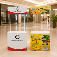 Comptoir promotionnel portable en PP/ABS/PVC, très demandé, présentoir haute visibilité pour équipement marketing et publicitaire