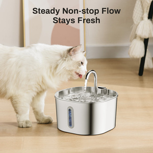 Fuente de Agua Automática para Mascotas de Acero Inoxidable de Gran Capacidad (2.2L), Libre de BPA, para Perros y <span class=keywords><strong>Gatos</strong></span> en Interiores, Venta al por Mayor de Fábrica - Product Image 2