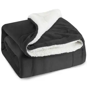 TEX-CEL Ultra Plush Sherpa Quilt Throw Blanket with Fleece and Sherpa Fabric