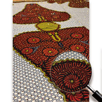 Tissu africain en coton biologique imprimé léger à motifs floraux et pierres, idéal pour vêtements, décoration intérieure, rideaux et chemises