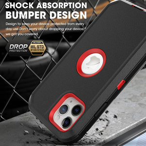 Due In uno 360 ° protezione completa del corpo per <span class=keywords><strong>iPhone</strong></span> <span class=keywords><strong>11</strong></span> Pro ibrido Silicone morbido e duro PC <span class=keywords><strong>cover</strong></span> TPU materiale custodia del telefono Clip - Product Image 2