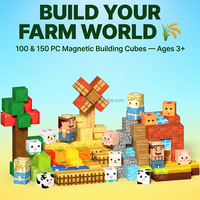 Ensemble de blocs de construction magnétiques STEM, logo personnalisé, fabricant de jouets éducatifs, vente en gros, cadeau pour la salle de classe Montessori