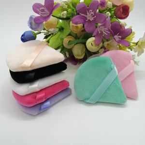 Mini 12 pièces haute qualité velours Triangle cosmétique coton maquillage fond de teint poudre bouffée visage Triangle pour poudre libre maquillage - Product Image 5