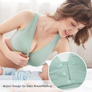 母乳育児ブラサマーコットン妊婦睡眠ブラマタニティ下着ワイヤレス看護ブラM TO <span class=keywords><strong>XXXL</strong></span> - Product Image 2