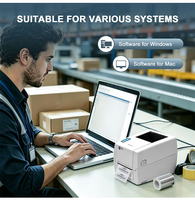 Imprimante thermique Gprinter GP-1934T 4 pouces 300 dpi pour étiquettes autocollantes, étiquettes d'entretien des vêtements, étiquettes volantes pour vêtements - En stock