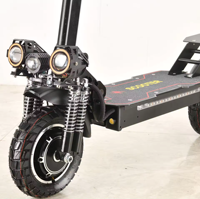 Trottinette électrique pliable 48V 10.4Ah 1200W, moteur sans balais en alliage d'aluminium, contrôle par application, autonomie 35-50km, charge 150kg, frein à disque