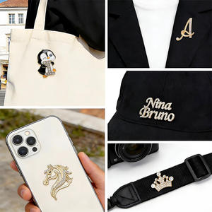 Broche de Metal con Pedrería Personalizado, Cristal Brillante Tipo Diamante, Aleación de Zinc, Lujoso y Elegante para Fiestas Nocturnas - Product Image 5