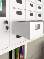 Casier électronique libre-service XinJu en métal pour intérieur/extérieur, armoire de rangement pour téléphones portables avec chargement USB pour bureaux