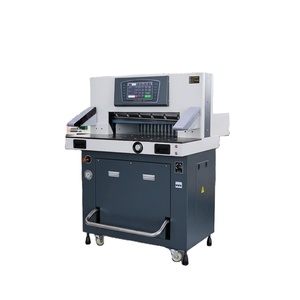 Machine à découper le papier à guillotine hydraulique numérique programmée ST-6710L, haute précision, 0,3 mm, largeur de travail 670 mm - Product Image 1