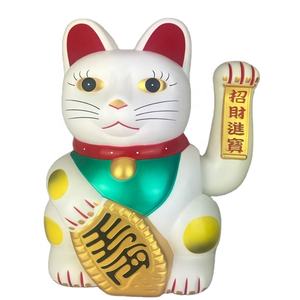 Electric Big Size 18 Inches Plastic Maneki Neko 16 14 12 Inches Japan Feng Shui Huge Waving Arm Lucky Fortune <strong>Cat</strong> <strong>Figurines</strong> - Product Image 3