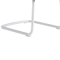 Chaise de bureau ergonomique JOHOOFURNITURE avec base cantilever, cadre blanc, fabriquée en Chine, idéale pour les salles de conférence