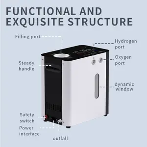 900 Ml/min Waterstofgenerator Nieuwkomers 99.99% Zuiverheidsspe Elektrolyzer Waterstof Pem Inhalatiemachine