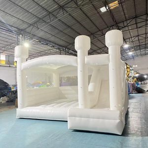<span class=keywords><strong>Inflatable</strong></span> đám cưới màu trắng nhà bị trả lại với quạt gió, thương mại PVC lâu đài bouncy nhảy giường cho đám cưới, sinh nhật bên cho thuê - Product Image 6