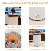 Gobelet isotherme électrique à agitation automatique en acier inoxydable 304, tasse à café rechargeable, bouteille d'eau, logo personnalisé