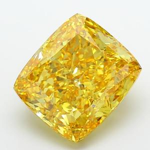 Diamante Amarillo Intenso de Laboratorio de 22.31 Quilates VS2, Corte Cojín, Diamante Suelto para Joyería Fina de Diseñador - Product Image 1