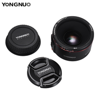 Objectif d'appareil photo reflex numérique YONGNUO YN 50MM II C F1.8 à grande ouverture et mise au point automatique pour appareil photo à monture EF