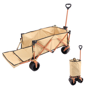 Custom Logo 10 Inch Draagbare Opvouwbare Auto Wagon Gemakkelijk Draag Handwagen Nacht Markt Stall <span class=keywords><strong>Trolley</strong></span> PlatforKamperen - Product Image 1