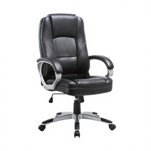 Silla Ejecutiva Ergonómica de Cuero PU con Reposabrazos Ajustables, Mecanismo de Inclinación, Diseño Moderno, Giratoria e Impermeable para Taller o Dormitorio - Product Image 4
