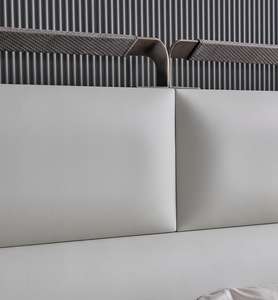 Muebles <span class=keywords><strong>de</strong></span> Dormitorio Modernos <span class=keywords><strong>de</strong></span> Lujo, Cama Italiana King Size, Juego <span class=keywords><strong>de</strong></span> Cama <span class=keywords><strong>de</strong></span> Cuero con Cabecera - Product Image 5