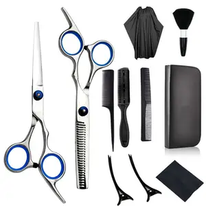 22 Profissional 11 pcs/pack Barbeiro Avental Haircut Tesoura Cabeleireiro Acessórios Ferramentas