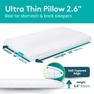 Estómago Sleeper Cervical Sleeping Pillow Precio bajo Thin Slim Cooling Gel Almohadas de espuma viscoelástica ultra suave con orificios de ventilación - Product Image 2