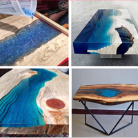 Resina Epoxi 3D de Alta Transparencia 3:1, Resina Líquida Brillante de Dos Partes AB para Recubrimiento de Encimeras de Madera y Mesas