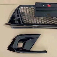 Grille inférieure de pare-chocs avant de voiture en ABS noir brillant, kits de grilles de phares antibrouillard en nid d'abeille pour Honda Civic 11e génération 2022
