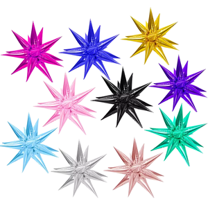 Decoración de fiesta Foil Explosion Star Shape Globos Mylar Spike Cone Star Burst Explode Starburst Globos - Product Image 6
