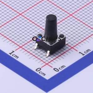 TS-1002S-BR10016 Tactile Switch SMD-4P,6x6mm Switch Single Pole Single Throw Round Button 1.6N Vertical Mount - Product Image 1