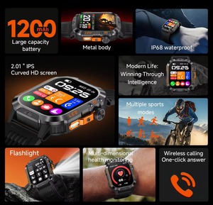 Reloj Inteligente Deportivo HT46 con Certificación CE FCC, Resistente al Agua IP68, Monitoreo de <span class=keywords><strong>Salud</strong></span> 24/7, 20 Días de Duración de la Batería, Llamadas Bluetooth - Product Image 2