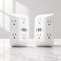 Multiprise industrielle en laiton blanc, norme américaine 110V, avec ports USB et Type-C à charge rapide, vente en gros usine