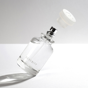 Nueva llegada 100mL botella de cristal de Perfume con forma de cilindro de cuello escalonado transparente con tapa plateada - Product Image 4