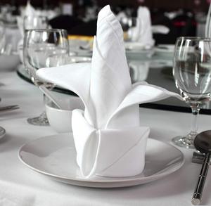 Blanc <span class=keywords><strong>Serviette</strong></span> <span class=keywords><strong>de</strong></span> <span class=keywords><strong>Table</strong></span> pour Des Banquets, des Restaurants <span class=keywords><strong>De</strong></span> Qualité Commerciale 100% des Serviettes <span class=keywords><strong>en</strong></span> <span class=keywords><strong>coton</strong></span> Doux Au Toucher - Product Image 3