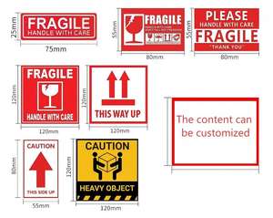 Etiqueta Adhesiva de Papel Sensible al Calor UV Personalizada, Rollo de Etiquetas de Advertencia de Seguridad de Transporte, Súper Duraderas y Frágiles - Product Image 6