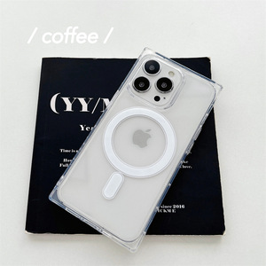 Cubierta trasera <span class=keywords><strong>cuadrada</strong></span> de acrílico, marco de TPU, rectangular, transparente, a prueba de golpes, <span class=keywords><strong>funda</strong></span> de teléfono para <span class=keywords><strong>iPhone</strong></span> 16 Pro 15 14 Plus 13 12 <span class=keywords><strong>11</strong></span> Pro Max - Product Image 6