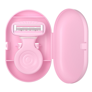 <span class=keywords><strong>Rasoir</strong></span> pour <span class=keywords><strong>femme</strong></span> en métal à triple lame en acier inoxydable avec étui de voyage - Product Image 1