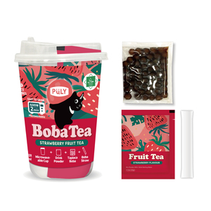 75g Kit <b>One</b> Minute Preparation For Teen Birthday Parties Strawberry Berry Tea <b>Cup</b> Instant Red Microwave Fruit Boba Drink - Product Image 1