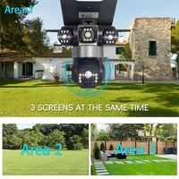Nueva Cámara de Seguridad Solar para Exteriores V380 de 12MP con Luz LED de 450W, Red IP, PTZ, Detección de Movimiento, Inalámbrica, con SIM 4G, IP66