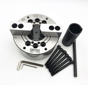 Mandrin de serrage motorisé à 2 mors en acier inoxydable pour tournage et fraisage, taille personnalisée, pour alésage creux - Product Image 1