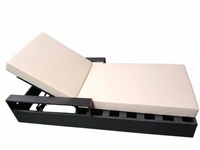 Chaise longue de luxe inclinable en aluminium - Chaise longue d'extérieur résistante aux intempéries avec coussin amovible, idéale pour le jardin et la plage