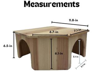 Nascondiglio Angolare in Legno Personalizzato per Porcellini d'India, Cincillà, Ratti, Ricci con Tappetino Assorbente, Accessori per Porcellini d'India - Product Image 6