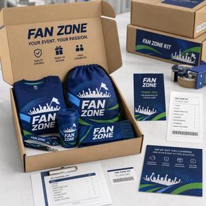 Kit Personalizado de la Zona de Fútbol OEM ODM, Paquete de Artículos para Fanáticos con Bufanda, Copa y Emblema - Product Image 4