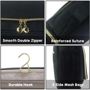 Cosmetic Travel Bag Large Nylon Zipper Hanging Storage <b>Case</b> For Beauty Tools And <b>Makeup</b> Accessories - Product Image 4