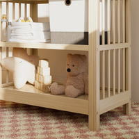 Meubles modernes à double couche en bois massif pour bébés Table à langer pour chambre à coucher Fournitures de pépinière