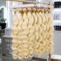 Cheveux vierges vietnamiens 613, lots de cheveux humains blonds, fournisseur en gros, cheveux raides naturels, cuticules alignées