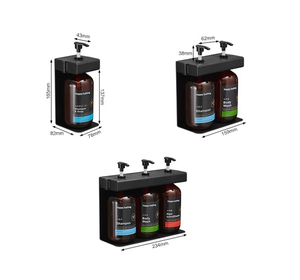 Dispensador de Champú Doble con Cerradura para Hotel, Dispensador de Jabón y Gel de Ducha Montado <span class=keywords><strong>en</strong></span> la Pared para Baño, Hogar y Oficina - Product Image 1