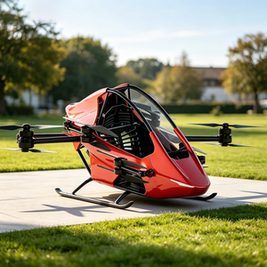 Taxi Aéreo de Lujo de Cabina Abierta con Fibra de Carbono, EVTOL, Ala Giratoria, UAV Ligero, Despegue Vertical, Aeronave a Batería - Product Image 5